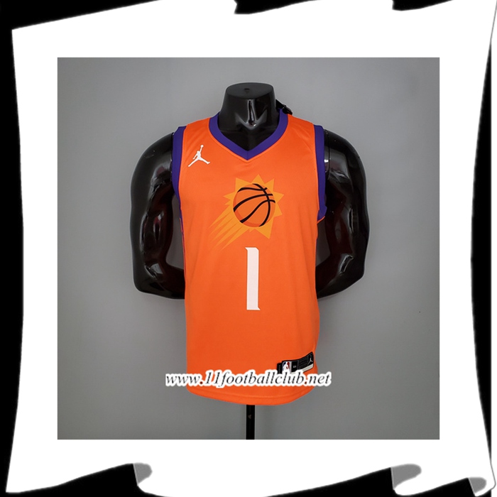 Maillot Phoenix Suns (Booker #1) 2021 Orange Jordan Theme