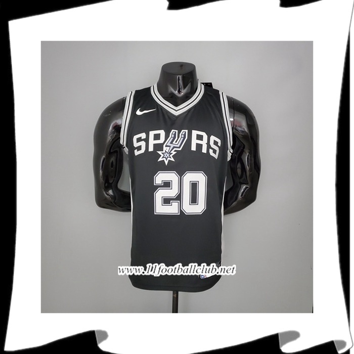 Maillot San Antonio Spurs (Ginobili #20) Noir