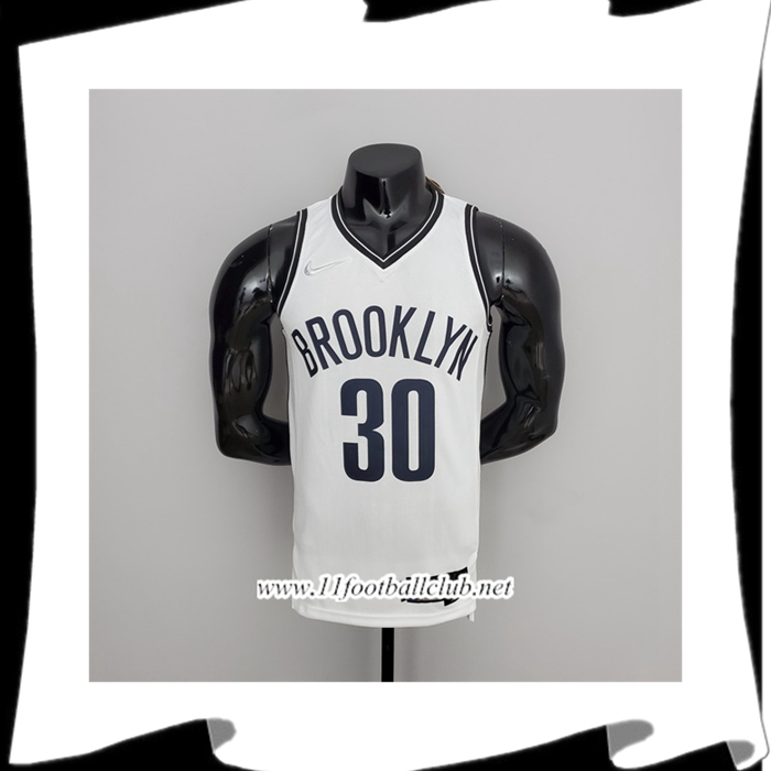 Maillot Brooklyn Nets (Curry #30) Blanc 75th Anniversary