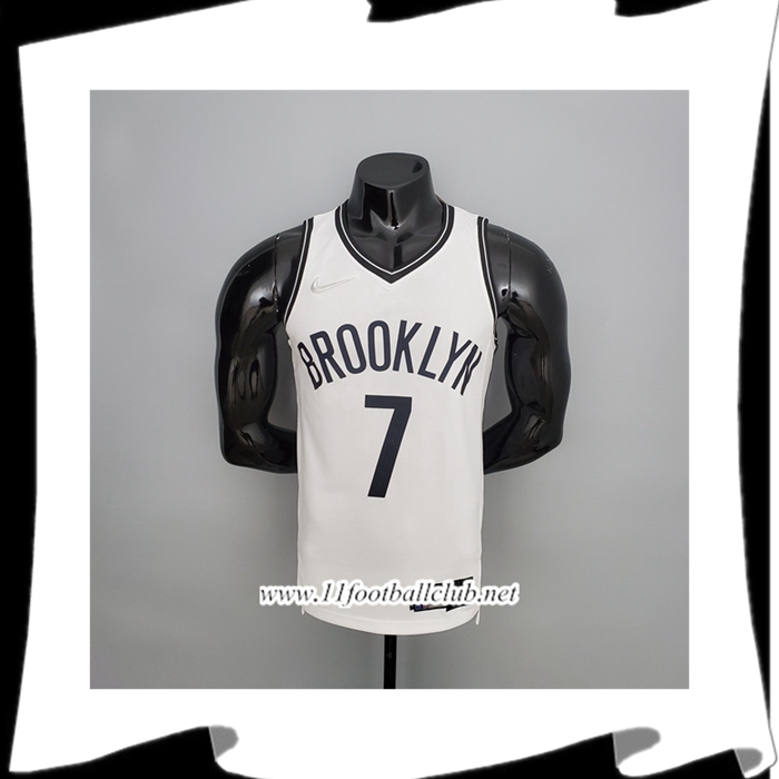 Maillot Brooklyn Nets (Durant #7) Blanc 75th Anniversary