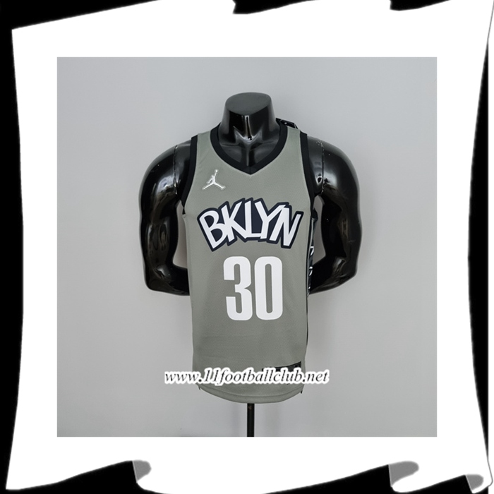 Maillot Brooklyn Nets (Curry #30) Gris 75th Anniversary City Edition