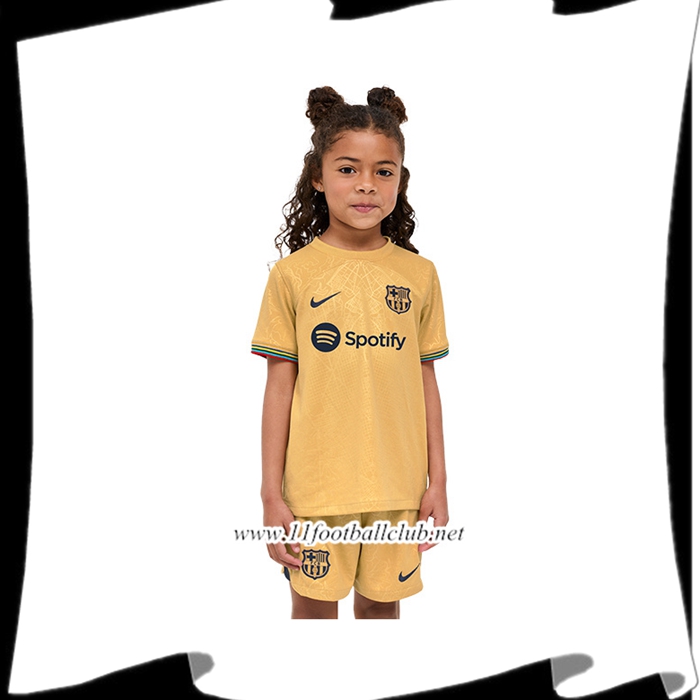 Nouveau Maillot de Foot FC Barcelone Enfant Exterieur 2022/2023