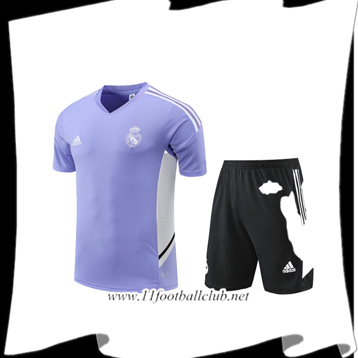 Ensemble Training T-Shirts + Shorts Real Madrid Pourpre 2022/2023