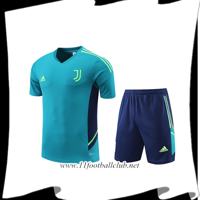 Ensemble Training T-Shirts + Shorts Juventus Vert 2022/2023