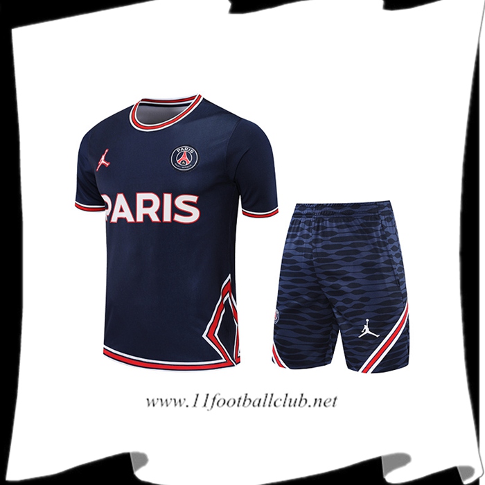 Ensemble Training T-Shirts + Shorts Jondan PSG Bleu Marin 2022/2023