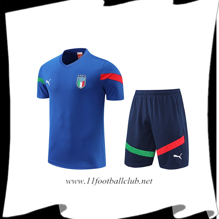 Ensemble Training T-Shirts + Shorts Italie Bleu 2022/2023