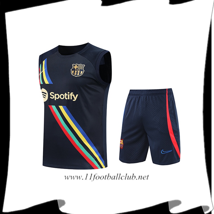 Ensemble Training Debardeur + Shorts FC Barcelone Noir 2022/2023