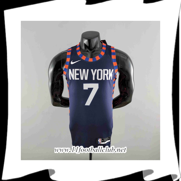 Maillot New York Knicks (ANTHONY #7) Bleu Foncé Striped
