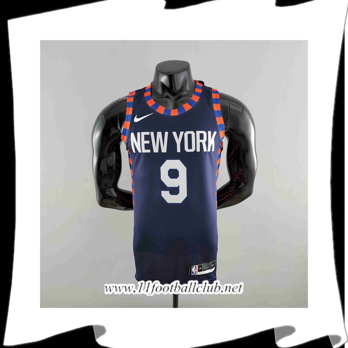 Maillot New York Knicks (BARRETT #9) Bleu Foncé Striped