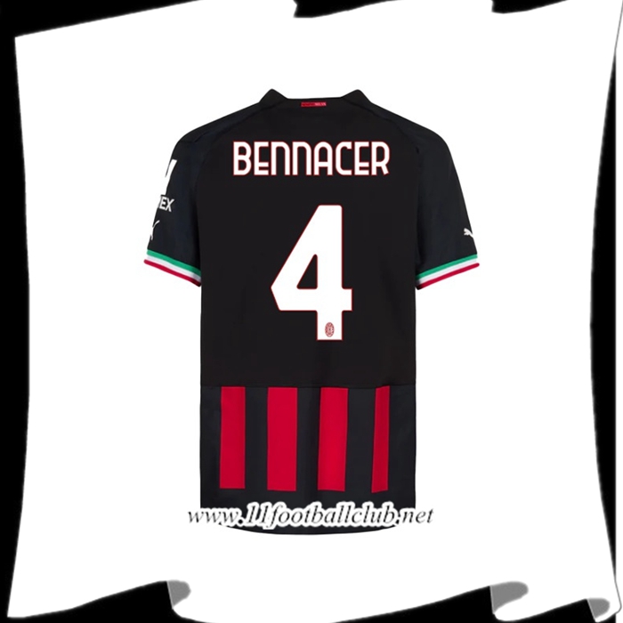 Maillot de Foot Milan AC (BENNACER #4) 2022/23 Domicile