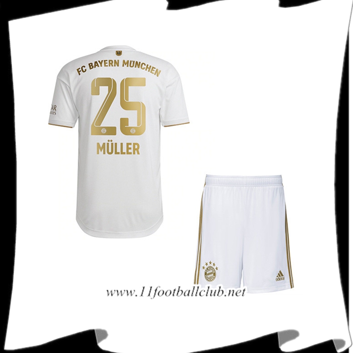 Maillot de Foot Bayern Munich (MÜLLER #25) Enfants Exterieur 2022/23