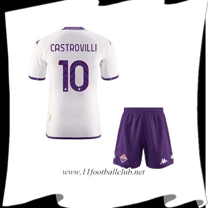 Maillot de Foot ACF Fiorentina (CASTROVILLI #10) Enfants Exterieur 2022/23