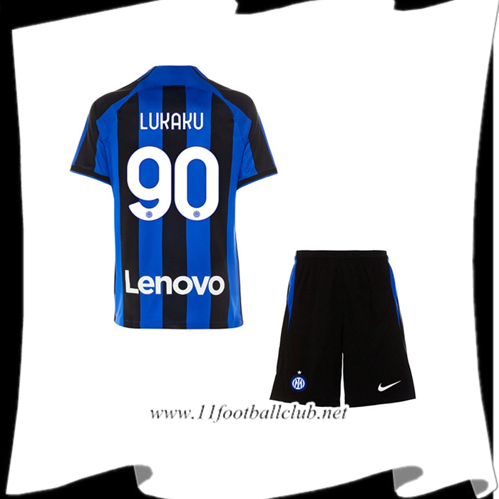 Maillot de Foot Inter Milan (LUKAKU #90) Enfants Domicile 2022/23
