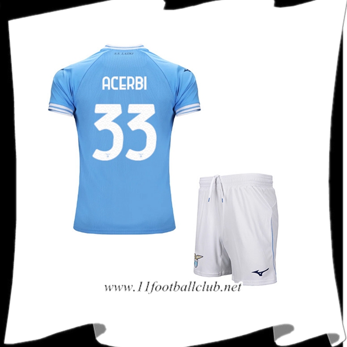 Maillot de Foot SS Lazio (ACERBI #33) Enfants Domicile 2022/23