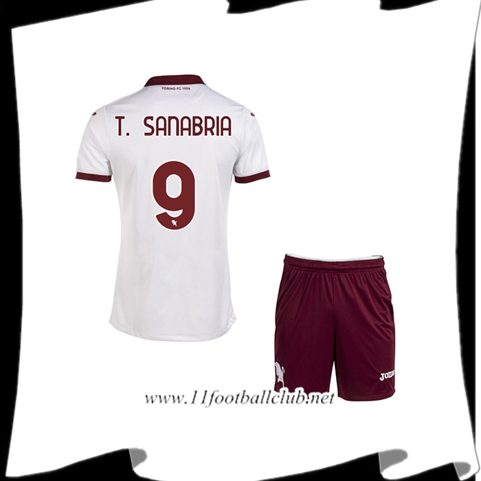 Maillot de Foot Torino (T. SANABRIA #9) Enfants Exterieur 2022/23