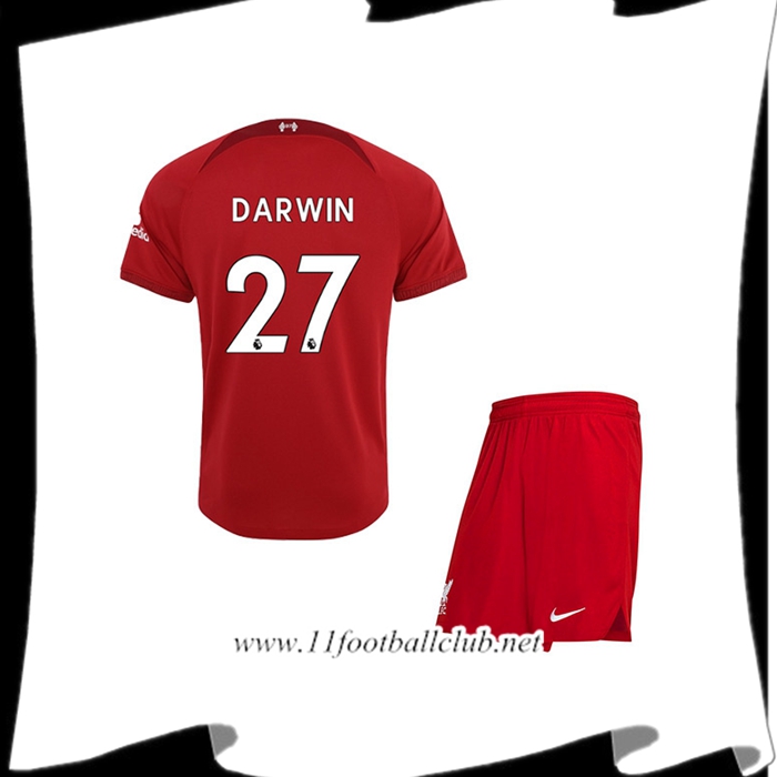 Maillot de Foot Liverpool (DARWIN #27) Enfants Domicile 2022/23