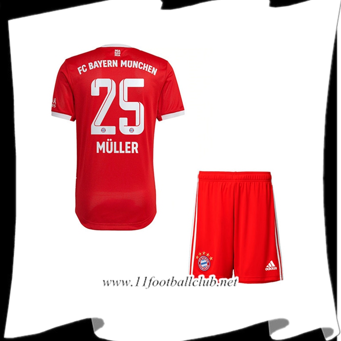 Maillot de Foot Bayern Munich (MÜLLER #25) Enfants Domicile 2022/23
