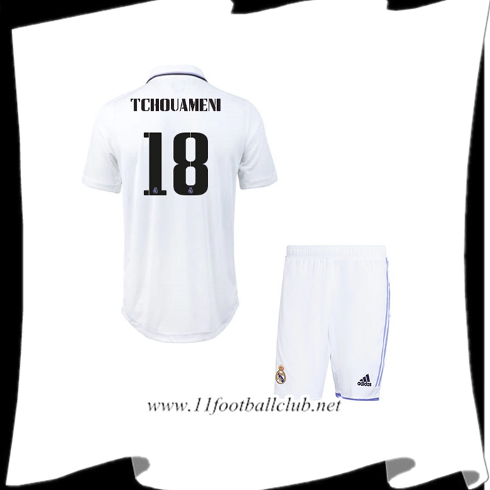 Maillot de Foot Real Madrid (TCHOUAMENI #18) Enfants Domicile 2022/23