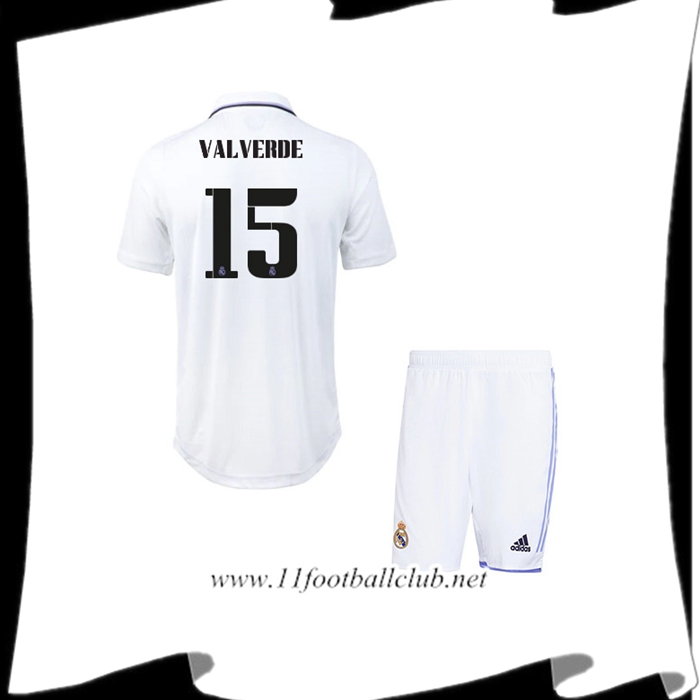 Maillot de Foot Real Madrid (VALVERDE #15) Enfants Domicile 2022/23