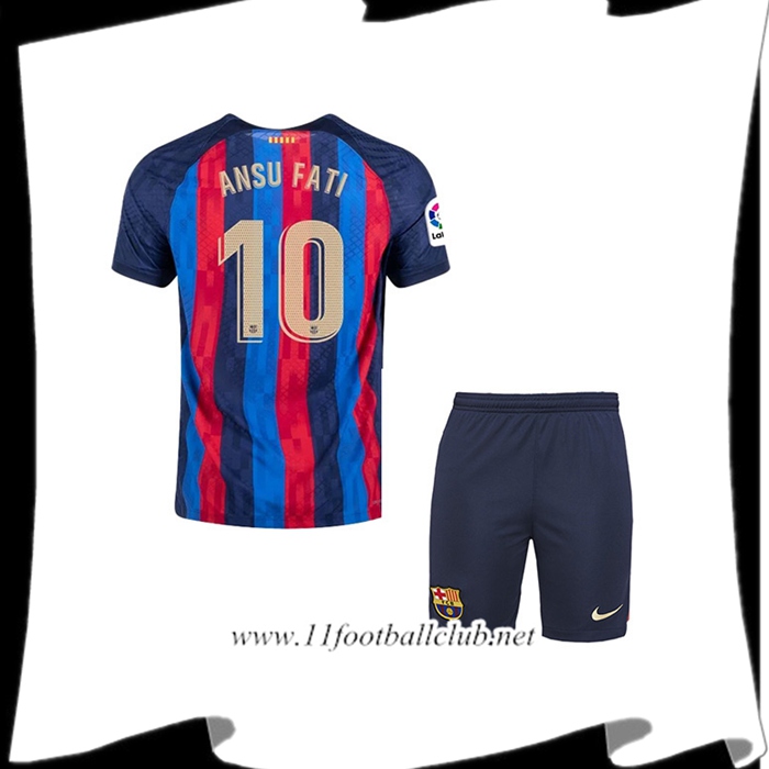 Maillot de Foot FC Barcelone (ANSU FATI #10) Enfants Domicile 2022/23