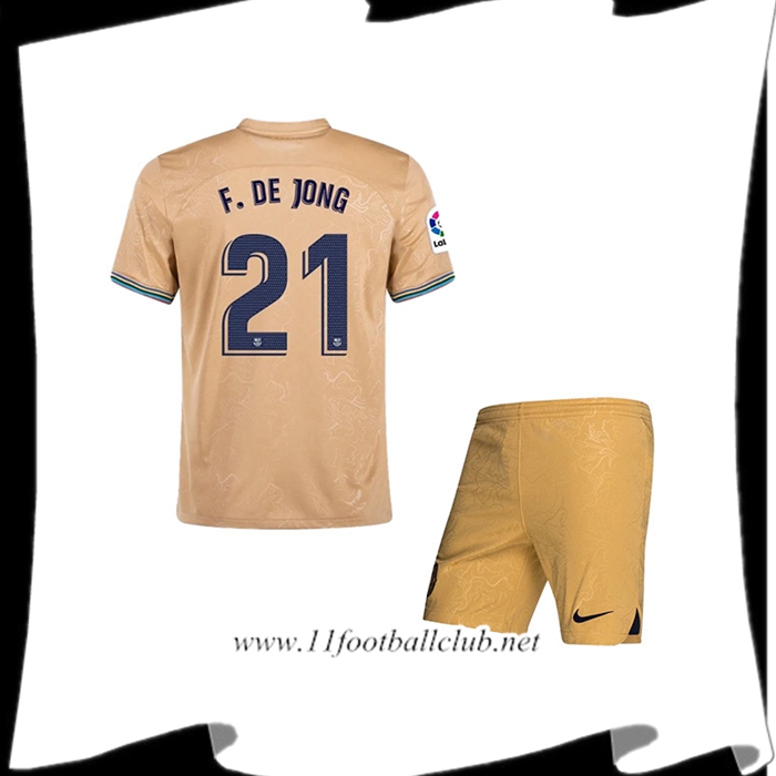 Maillot de Foot FC Barcelone (F.DE JONG #21) Enfants Exterieur 2022/23