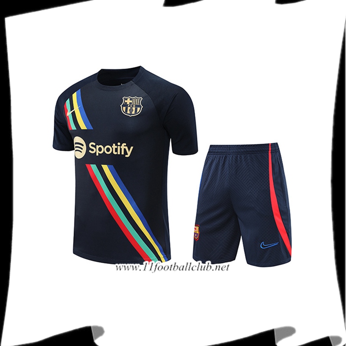 Ensemble Training T-Shirts + Shorts FC Barcelone Noir 2022/2023