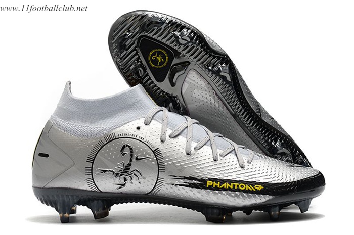 Nike Chaussures de Foot Phantom Scorpion Elite Dynamic Fit FG Argent