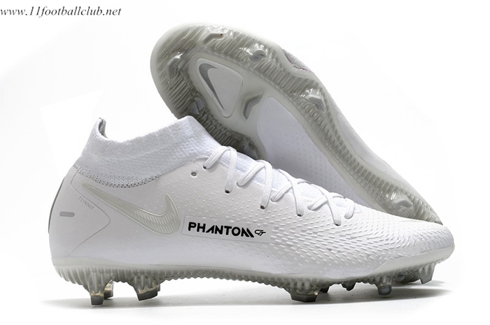 Nike Chaussures de Foot Phantom GT Elite Dynamic Fit FG Blanc