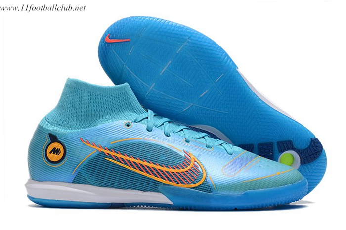 Nike Chaussures de Foot Mercurial Superfly 9 Elite IC Bleu