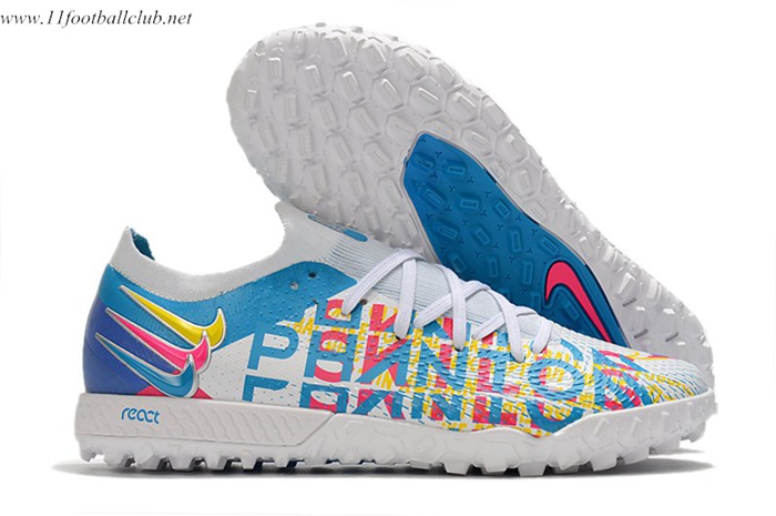 Nike Chaussures de Foot Phantom GT Pro TF Jaune/Rose/Bleu