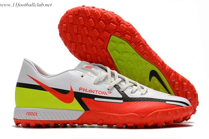 Nike Chaussures de Foot React Phantom GT2 Pro TF Blanc