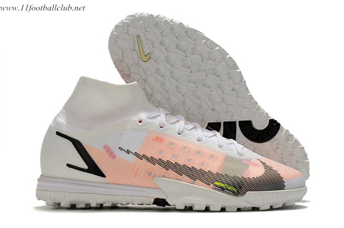 Nike Chaussures de Foot Mercurial Superfly 9 Elite TF Blanc