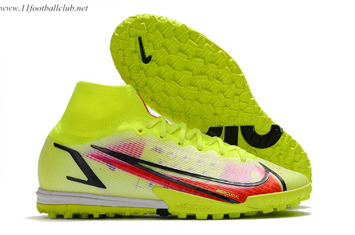 Nike Chaussures de Foot Mercurial Superfly 9 Elite TF Jaune