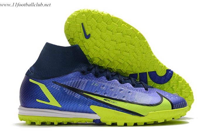 Nike Chaussures de Foot Mercurial Superfly 9 Elite TF Bleu Marins