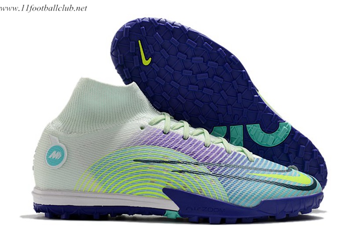 Nike Chaussures de Foot Mercurial Superfly 9 Elite TF Pourpre/Vert