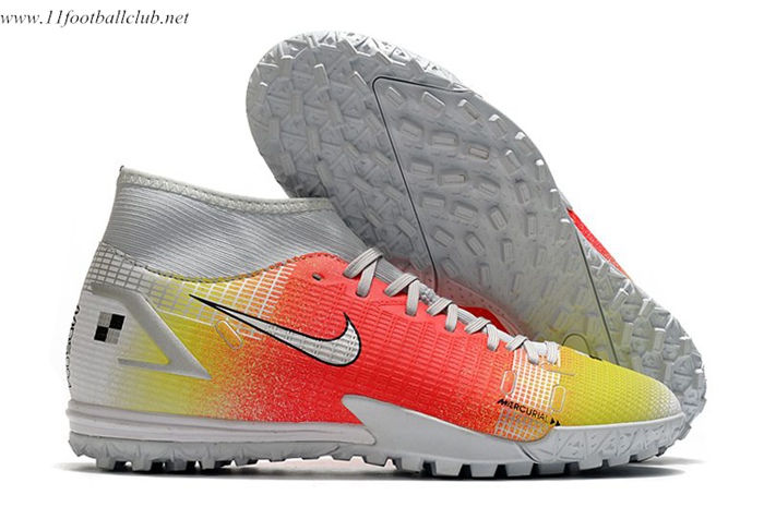 Nike Chaussures de Foot Superfly 8 Academy TF Rouge/Jaune