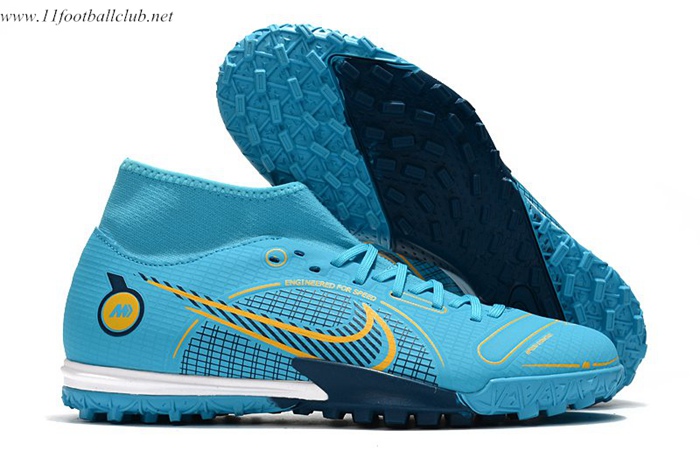 Nike Chaussures de Foot Superfly 8 Academy TF Bleu Clair