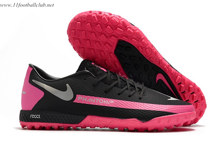 Nike Chaussures de Foot React Phantom GT Pro TF Noir