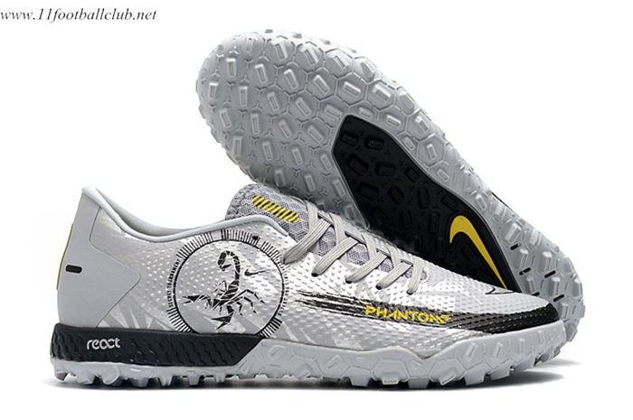 Nike Chaussures de Foot React Phantom GT Pro TF Argent