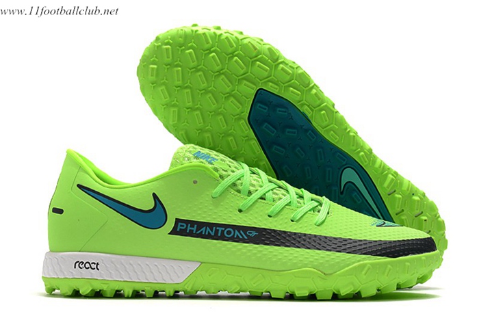 Nike Chaussures de Foot React Phantom GT Pro TF Vert
