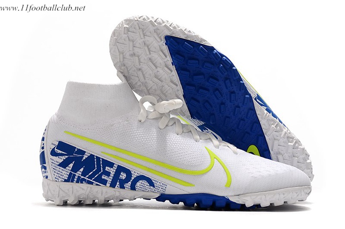 Nike Chaussures de Foot Mercurial Superfly 7 Elite MDS TF Blanc