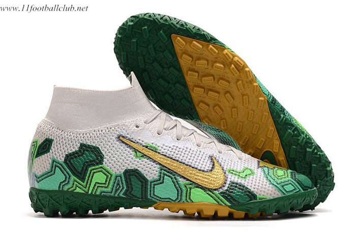 Nike Chaussures de Foot Mercurial Superfly 7 Elite MDS TF Blanc