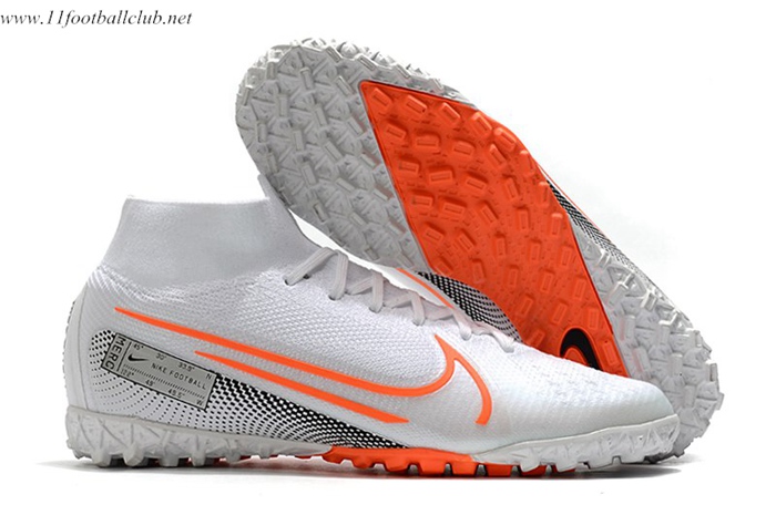 Nike Chaussures de Foot Mercurial Superfly 7 Elite MDS TF Blanc