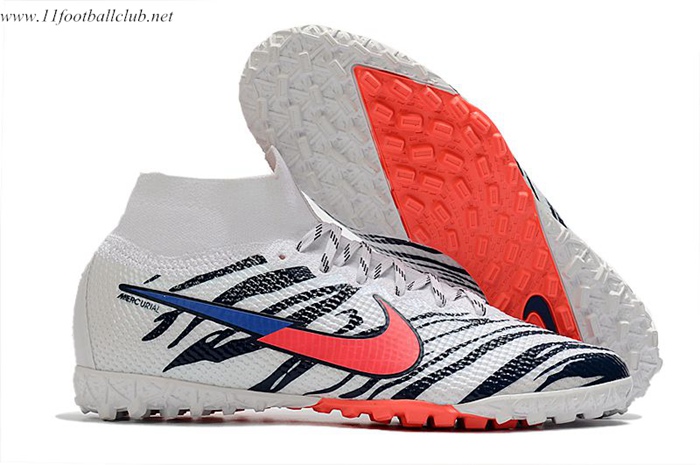 Nike Chaussures de Foot Mercurial Superfly 7 Elite MDS TF Blanc