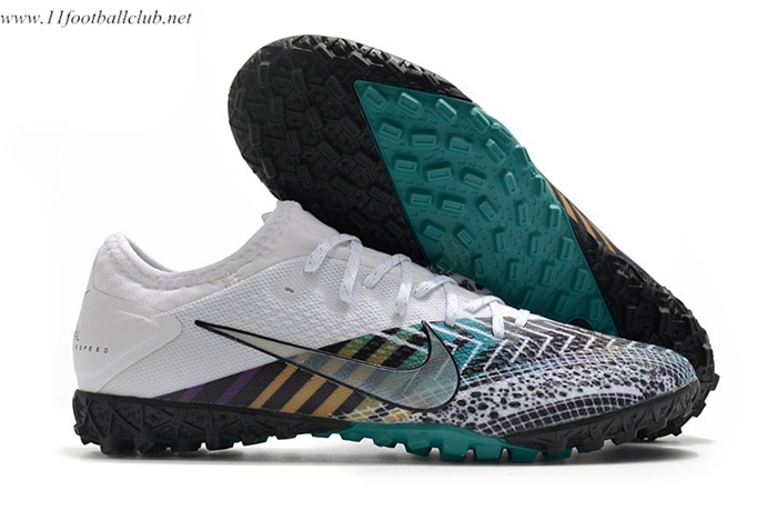 Nike Chaussures de Foot Vapor 13 Pro TF Blanc/Vert