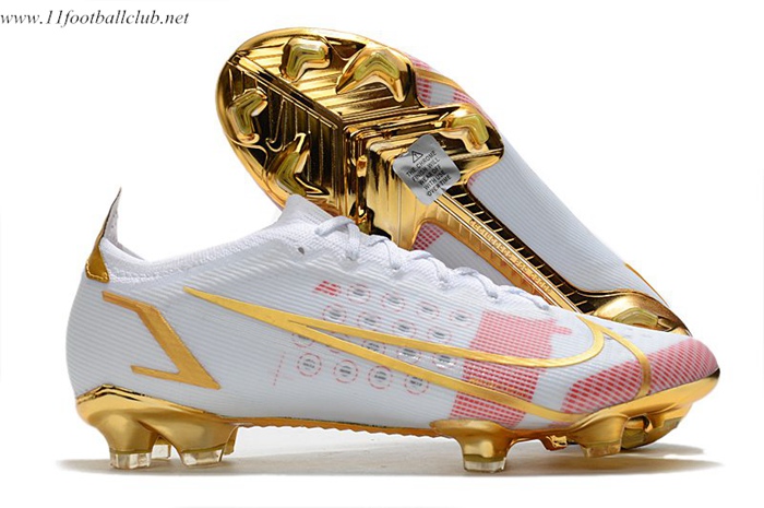 Nike Chaussures de Foot Mercurial Vapor XIV Elite FG Blanc/Rose
