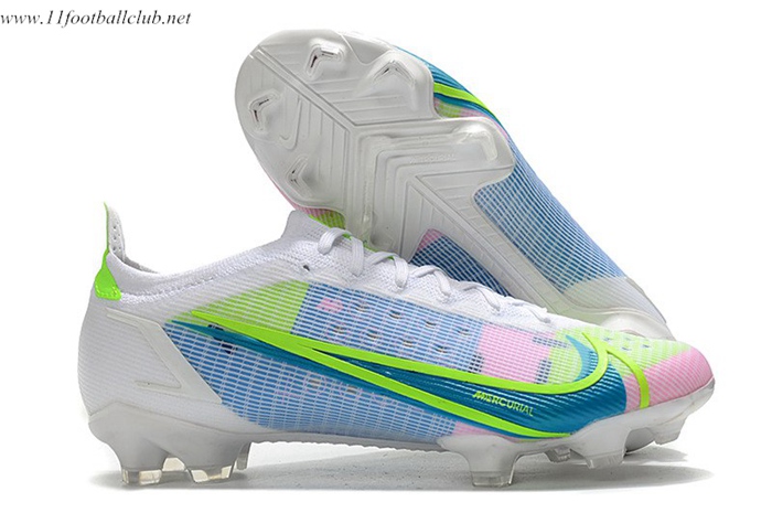 Nike Chaussures de Foot Mercurial Vapor XIV Elite FG Blanc/Bleu