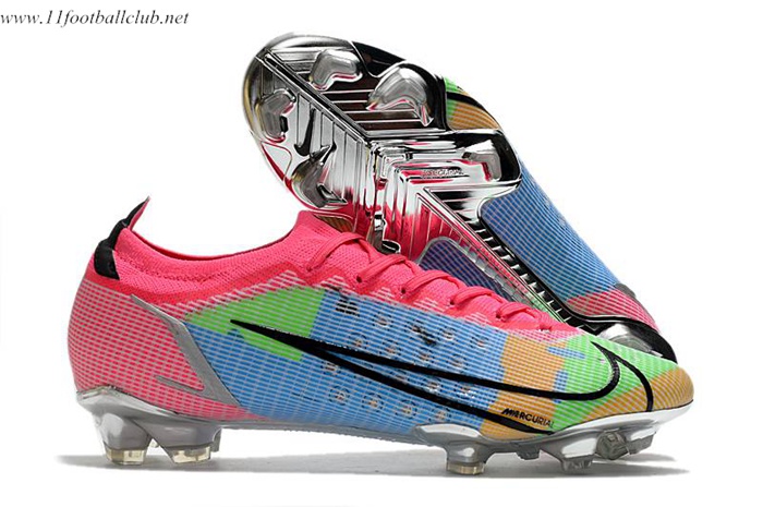 Nike Chaussures de Foot Vapor 14 Elite MDS FG Bleu/Rose