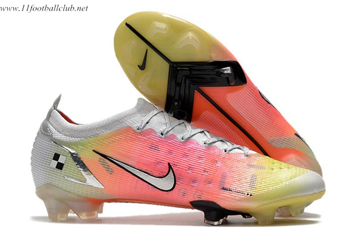 Nike Chaussures de Foot Vapor 14 Elite MDS FG Rose/Jaune