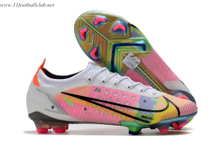 Nike Chaussures de Foot Vapor 14 Elite FG Rose/Blanc